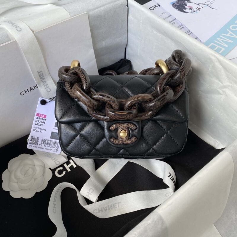 chanel as4165 mini flap bag lambskin wenge wood gold tone metal black 001 luxibags.ru .jpg