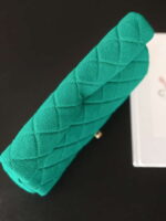 chanel as4199 clutch wool jersey gold tone metal dark green 06 luxibags.ru .jpg