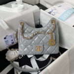 chanel as4323 small hobo bag shiny crumpled calfskin gold metal gray 001 luxibags.ru .jpg