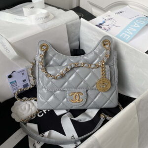 chanel as4323 small hobo bag shiny crumpled calfskin gold metal gray 001 luxibags.ru .jpg