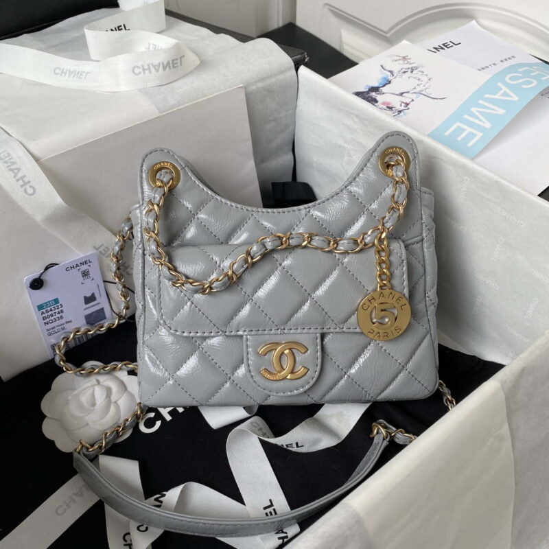 chanel as4323 small hobo bag shiny crumpled calfskin gold metal gray 001 luxibags.ru .jpg