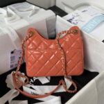chanel as4323 small hobo bag shiny crumpled calfskin gold metal orange 002 luxibags.ru .jpg