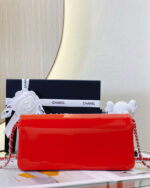 chanel as4498 clutch flap bag patent calfskin gold metal red 004 luxibags.ru .jpg