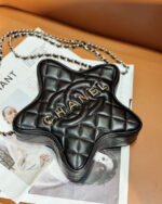 chanel as4579 star handbag metallic lambskin gold metal black 004 luxibags.ru .jpg