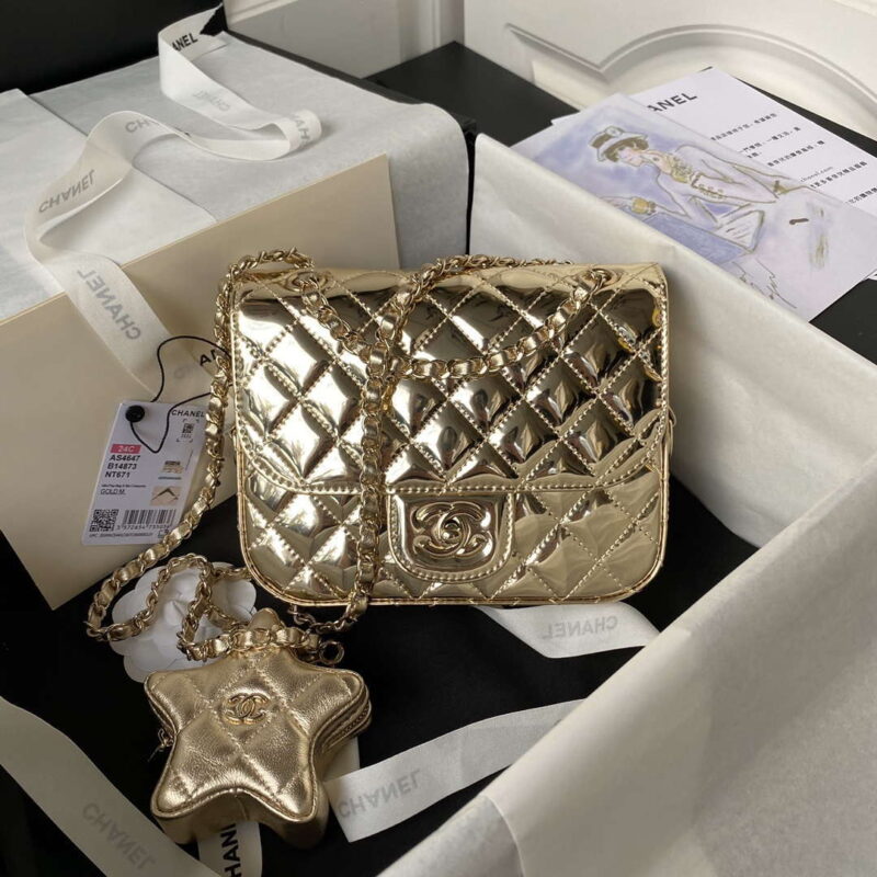 chanel as4647 mini flap bag star coin purse mirror calfskin metallic calfskin gold tone metal gold 001 luxibags.ru .jpg