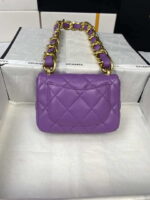 chanel mini flap bag lambskin gold tone metal as3213 021 luxibags.ru .jpg