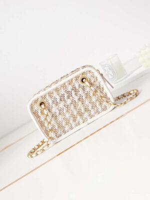 chanel small camera case lambskin viscose weaving gold tone metal white gold beige 003 luxibags.ru .jpg