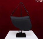 dior m0456 mini saddle bag with strap plain matte black calfskin 003 luxibags.ru .jpg