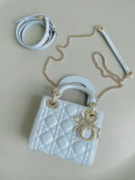 dior m0505 mini dior lady bag lake blue metallic cannage lambskin 02 luxibags.ru .jpg
