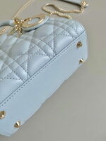 dior m0505 mini dior lady bag lake blue metallic cannage lambskin 04 luxibags.ru .jpg