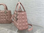 dior m0565 medium lady dior bag blush cannage lambskin silver 06 luxibags.ru .jpg