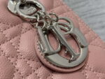 dior m0565 medium lady dior bag pink grained cannage calfskin silver 03 luxibags.ru .jpg