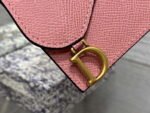 dior s5611 saddle flap card holder pink grained calfskin 03 luxibags.ru .jpg