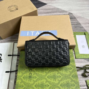 gucci 395474 guccissima leather zip around case black 1 luxibags.ru .jpg
