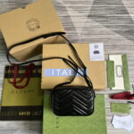 gucci 634936 gg marmont mini shoulder bag black matelass chevron leather 11 luxibags.ru .jpg