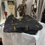 hanel as3156 maxi hobo bag printed denim gold tone metal black 03 luxibags.ru .jpg