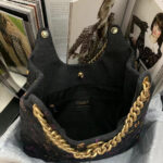hanel as3156 maxi hobo bag printed denim gold tone metal black 06 luxibags.ru .jpg