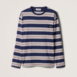 Long Sleeve Cotton Jersey Grey Purple