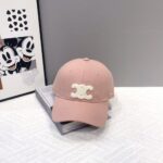 celine triomphe baseball cap in washed cotton blush 2aut6234x 02bh fc886.jpg