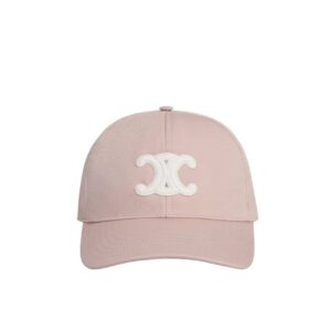 celine triomphe baseball cap in washed cotton blush 2aut6234x 02bh unjfu.jpg