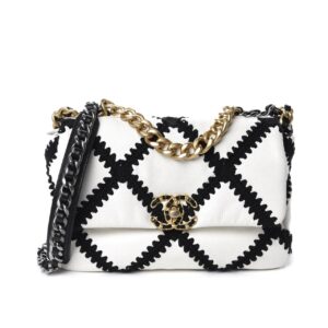 chanel 19 flap bag crochet gold and silver tone white black 24cm as1160 b04824 c0200 fzldz.jpg