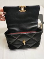 chanel 19 flap bag shiny gold and silver tone black 26cm as1160 b04852 94305 ninth.jpg