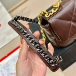 chanel 19 flap bag shiny gold and silver tone brown 20cm nu32j.jpg