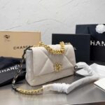 chanel 19 flap bag shiny gold and silver tone white 26cm as1161 b04852 10601 kh3dq.jpg