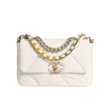 chanel 19 flap bag shiny gold and silver tone white 26cm as1161 b04852 10601 s8lve.jpg