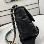 chanel 19 series classic double c logo silver turn buckle black 31cm ndrat.jpg