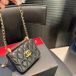 chanel 21a mini flap coin purse with chain handle shoulder crossbody bag black 12cm obgpg.jpg