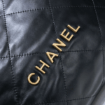 chanel 22 handbag shiny and gold tone metal black 42cm as3261 b19059 94305 o6b0m.png