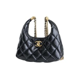 chanel 24a limited edition tassel chain hobo bag in black 20cm xeddi.jpg