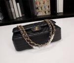 chanel black chevron medium flap bag 25cm cqer3.jpeg