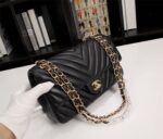 chanel black chevron medium flap bag 25cm ppscs.jpeg