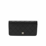 chanel black quilted classic long flap with silver hardware wallet 195cm yi3fn.jpg
