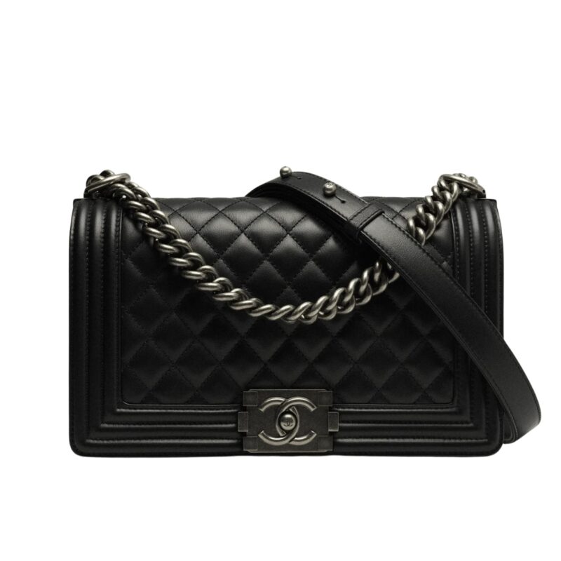 chanel boy medium handbag black sliver hardware 25cm a67086 y09953 94305 ll4jw.jpg