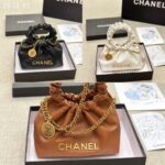 chanel bucket bag with circle top handle brown 20cm dzxom.jpeg