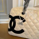 chanel cambon bowler bag quilted leather white and black 26cm gzvjc.jpg