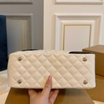 chanel cambon bowler bag quilted leather white and black 26cm q256r.jpg