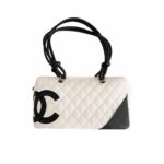 chanel cambon bowler bag quilted leather white and black 26cm roftc.jpg