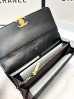 chanel cc logo long flap wallet gold black 19cm 4g2i4.jpeg