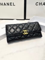 chanel cc logo long flap wallet gold black 19cm xvo7l.jpg