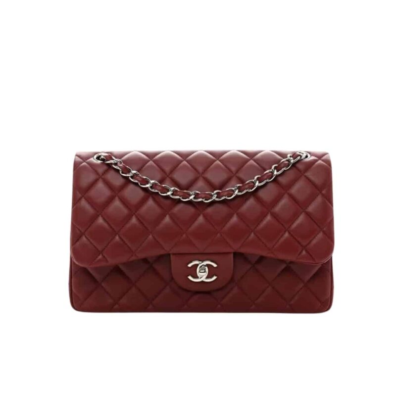 chanel classic double flap bag plum red 25cm oh0b7.jpg