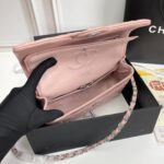 chanel classic double flap bag silver hardware light pink 25cm dqky2.jpeg