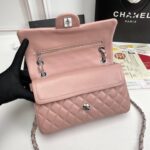 chanel classic double flap bag silver hardware light pink 25cm xnywq.jpeg
