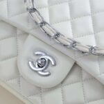 chanel classic double flap bag white silver hardware 25cm 96iv3.jpeg