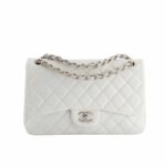 chanel classic double flap bag white silver hardware 25cm movfd.jpg
