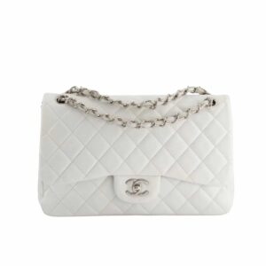 chanel classic double flap bag white silver hardware 25cm movfd.jpg