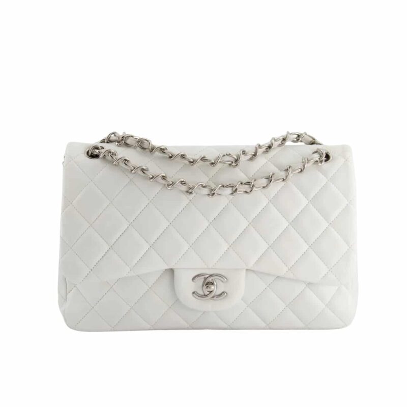 chanel classic double flap bag white silver hardware 25cm movfd.jpg